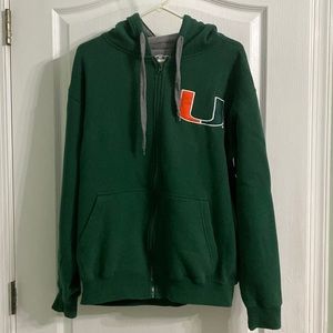 E5 Miami Hurricanes size Small unisex hoodie.